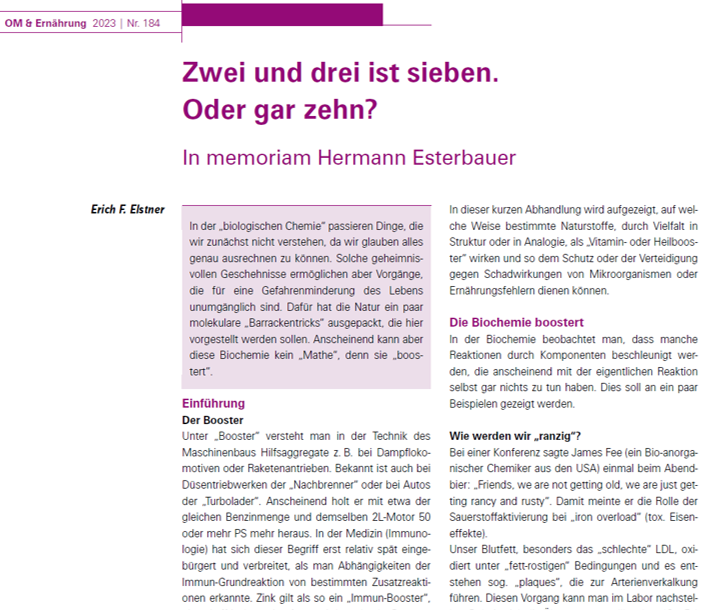 Booster in der Biochemie