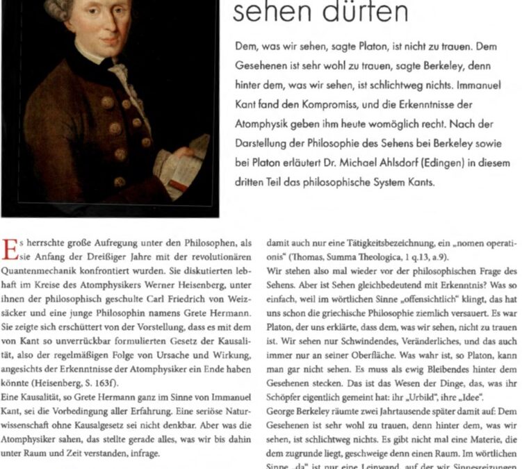 Was wir sehen dürfen