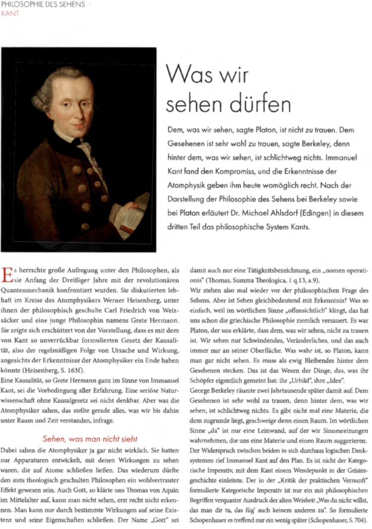 Was wir sehen dürfen